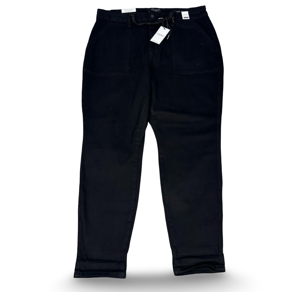 Judy Blue Womens Black High Waist Jogger Pants JB88700 BK Size 18W NWT